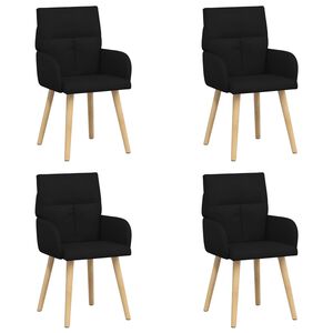 vidaXL Scaune de dining 4 buc. Țesătură Negru 60 x 56 x 96 cm