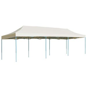 vidaXL Cort de petrecere pliabil, crem, 3 x 9 m