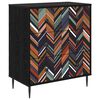 vidaXL Comodă cu sertare OMMEN Imprimare geometrică 66 x 36,5 x 76 cm