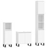 vidaXL Set dulapuri de baie, 3 piese, alb, lemn prelucrat