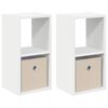 vidaXL Noptieră 2 buc. Alb 25,5 x 22 x 49,5 cm Lemn prelucrat