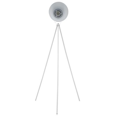 vidaXL Lampă trepied de podea, alb, metal, E27