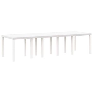 vidaXL Masă de Grădină Alb 300 x 100 x 73 cm poliratan