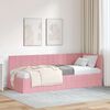 vidaXL Cadru de pat colțar cu headboard Roz 80 cm x 200 cm Catifea