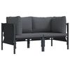 vidaXL Mobilier pentru Exterior 2 Bucată Antracit 80 x 80 x 71 cm Oțel