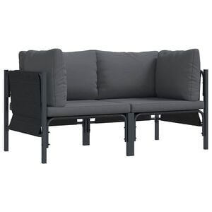 vidaXL Mobilier pentru Exterior 2 Bucată Antracit 80 x 80 x 71 cm Oțel