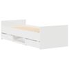vidaXL Cadru de pat cu tăblie de cap/picioare, alb, 90x200 cm