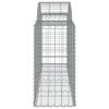 vidaXL Coșuri gabion arcuite 12 buc, 200x50x80/100 cm, fier galvanizat