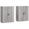 vidaXL Dulapuri montate pe perete, 2 buc, gri sonoma, 69,5x34x90 cm