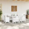 vidaXL Masă de grădină pentru dining Alb 150 x 100 x 73 cm poliratan