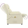 vidaXL Fotoliu de masaj, crem, piele ecologică