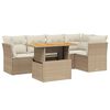 vidaXL Set canapele de grădină cu perne, 5 piese, bej, poliratan