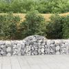 vidaXL Coșuri gabion arcuite 13 buc, 200x50x60/80 cm, fier galvanizat