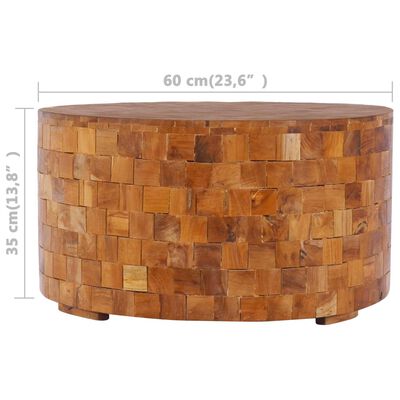 vidaXL Măsuță de cafea, 60 x 60 x 35 cm, lemn masiv de tec