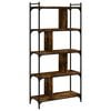 vidaXL Bibliotecă cu 5 niveluri, stejar fumuriu, 76x32x158 cm, lemn
