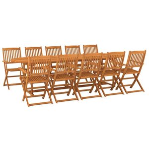 vidaXL Set mobilier de grădină 11 piese 280x90x75cm, lemn masiv acacia