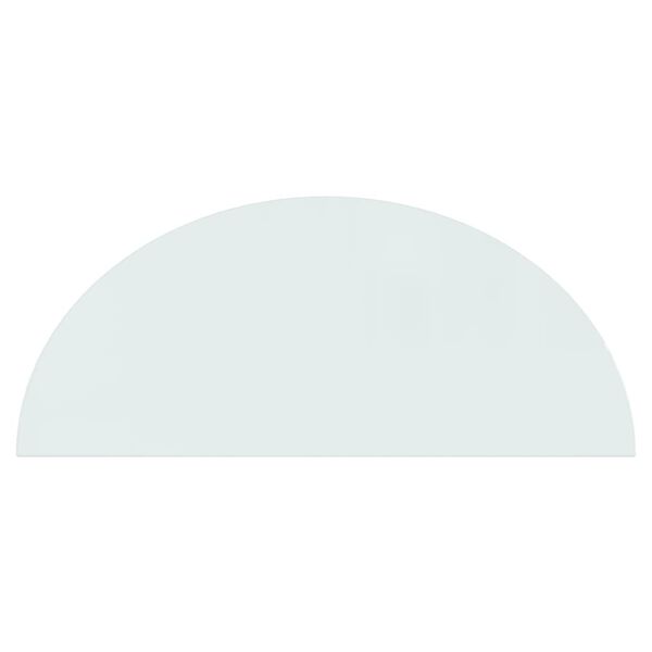 vidaXL Placă de sticlă pentru șemineu, semi-rotundă, 1200x500 mm