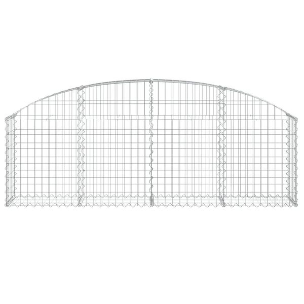 vidaXL Coș gabion arcuit 200x30x60/80 cm fier galvanizat