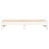 vidaXL Pat de zi extensibil, alb, 2x(75x190) cm, lemn masiv de pin