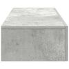 vidaXL Raft de perete cu sertare Gri beton 60x26,5x15cm Lemn prelucrat
