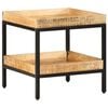 vidaXL Masă laterală cu raft Maro 45 x 45 x 45 cm Lemn de mango solid