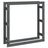 vidaXL Rastel pentru lemne de foc, gri, 100x25x100 cm, lemn masiv pin