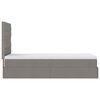 vidaXL Cadru de pat otoman cu saltea Taupe 90x190cm Material