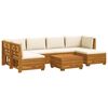 vidaXL 7 buc. Set de canapele de exterior Lemn Solid de Acacia Maro