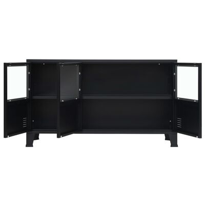 vidaXL Servantă, stil industrial, negru, 120 x 35 x 70 cm, metal