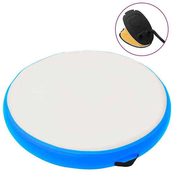 vidaXL Saltea gimnastică gonflabilă cu pompă albastru 100x100x20cm PVC
