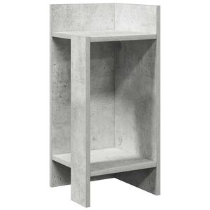 vidaXL Masă laterală cu poliță gri beton 25,5x27x60 cm