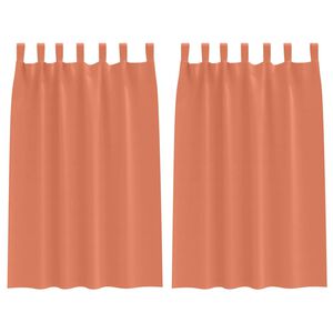 vidaXL Perdele Opaque cu Inel 2 buc. Terracota 175 x 140 cm Poliester