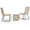 vidaXL Set mobilier de bistro, 3 piese, stejar, poliratan