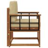 vidaXL Canapea de exterior Lemn de acacia solid și poliester natural