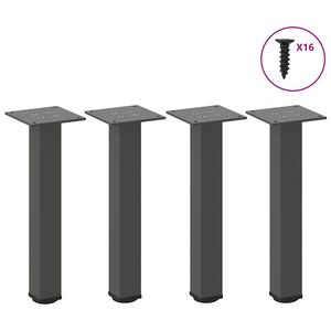 vidaXL Picioare pentru măsuță de cafea, antracit, 4 buc., 30-32 cm, oțel