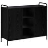 vidaXL Bufet Stejar Negru 97 x 33 x 81 cm Lemn prelucrat