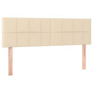 vidaXL Tăblii de pat, crem, 144x5x78/88 cm, textil