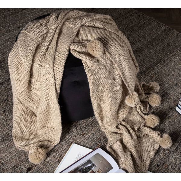 Venture Home Păturică &bdquo;Anny&rdquo;, 170x130 cm, bej, acrilic