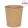 vidaXL Cești de cafea din h&acirc;rtie 1000 buc 4oz 100ml maro