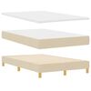 vidaXL Pat cu arcuri cu saltea cu headboard Crem 120 x 200 cm țesătură
