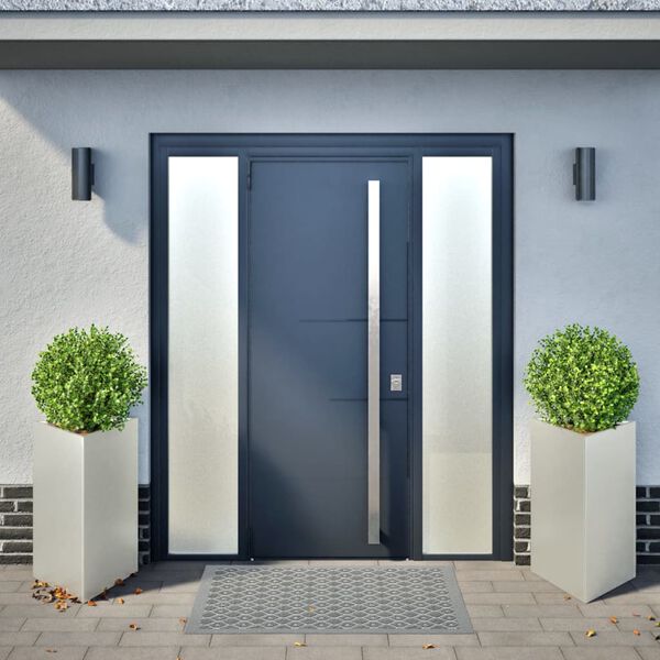 vidaXL Jardiniere grădină, 2 buc. 50x43x75 cm oțel inoxidabil triunghi