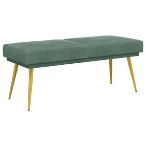 vidaXL Bancă cu două straturi Verde Mării 120 x 45 x 46 cm Catifea