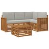 vidaXL Set de canapele de exterior 5 buc. Gri natural și deschis