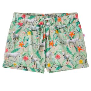 vidaXL Pantaloni scurți de copii cu șnur, kaki, 116