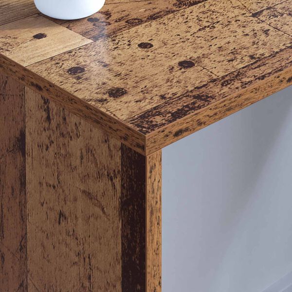 vidaXL Birou montat pe perete Lemn Vechi 80 x 45 x 30 cm Lemn compozit