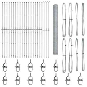 vidaXL St&acirc;lp de gard. Argintiu