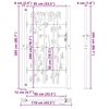 vidaXL Poartă de grădină 100x200 cm, oțel corten, design bambus