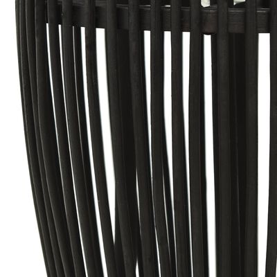 vidaXL Lampă suspendată, negru, 21x50 cm, răchită, 40 W, oval, E27
