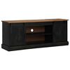 vidaXL Dulap TV HALDEN 2 usi glisante negru 150x40x60 cm lemn masiv