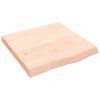 vidaXL Poliță de perete, 60x60x(2-6) cm, lemn masiv de stejar netratat